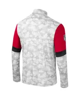 Men's Colosseum Camo Nebraska Huskers Oht Military-Inspired Appreciation Tomahawk Quarter-Zip Windshirt