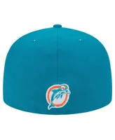 Men's New Era Aqua Miami Dolphins City Originals 59FIFTY Fitted Hat