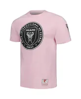 Men's Mitchell & Ness Pink Inter Miami Cf Team Trio Lockup T-shirt