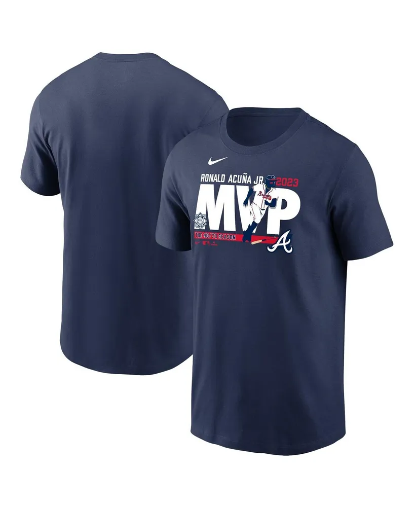 Nike Men's Nike Ronald Acuna Jr. Navy Atlanta Braves 2023 Nl Mvp T-shirt