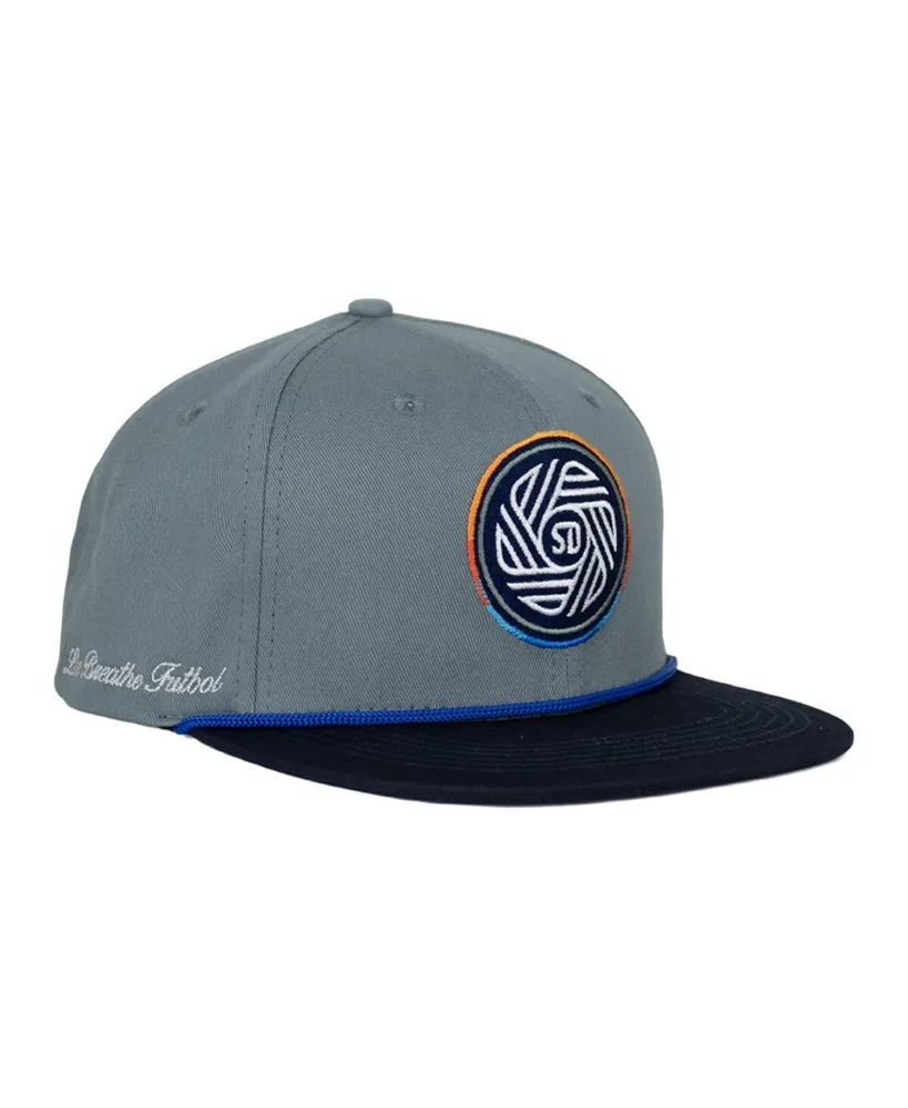 Men's Live Breathe Futbol Gray San Diego Fc Snapback Adjustable Hat