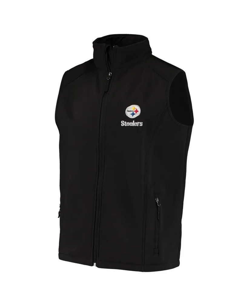 Men's Dunbrooke Black Pittsburgh Steelers Circle Archer Softshell Full-Zip Vest