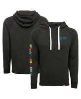 Men's and Women's Sportiqe Heather Black World Marathon Majors Olsen Pullover Hoodie