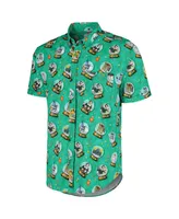 Men's and Women's Rsvlts Green Elf Son of a Nutcracker Kunuflex Button-Down Shirt