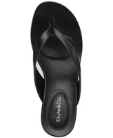 Style & Co Women's Chicklet Wedge Thong Sandals, Created for Macy's