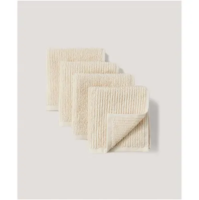 Organic Cotton Spa Rib Washcloth 4-Pack