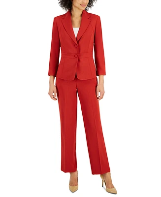 Le Suit Crepe Two-Button Blazer & Pants