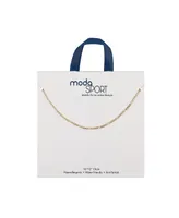 ModaSport Gold-Tone Stainless Steel Figaro Necklace