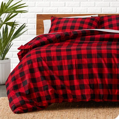 Bare Home Cotton Flannel Full/Queen Duvet Cover Set