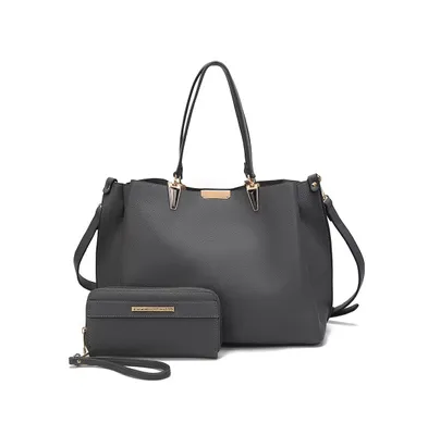 Mkf Collection Kane Satchel Bag with Wallet by Mia K