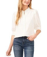 CeCe Women's 3/4-Sleeve Collared Button Down Blouse