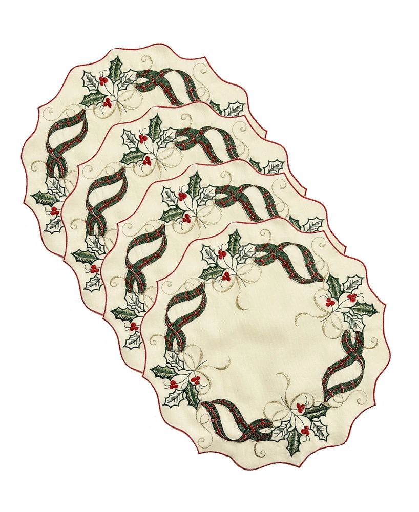 Lenox Holiday Nouveau Embroidered 4PK Placemats