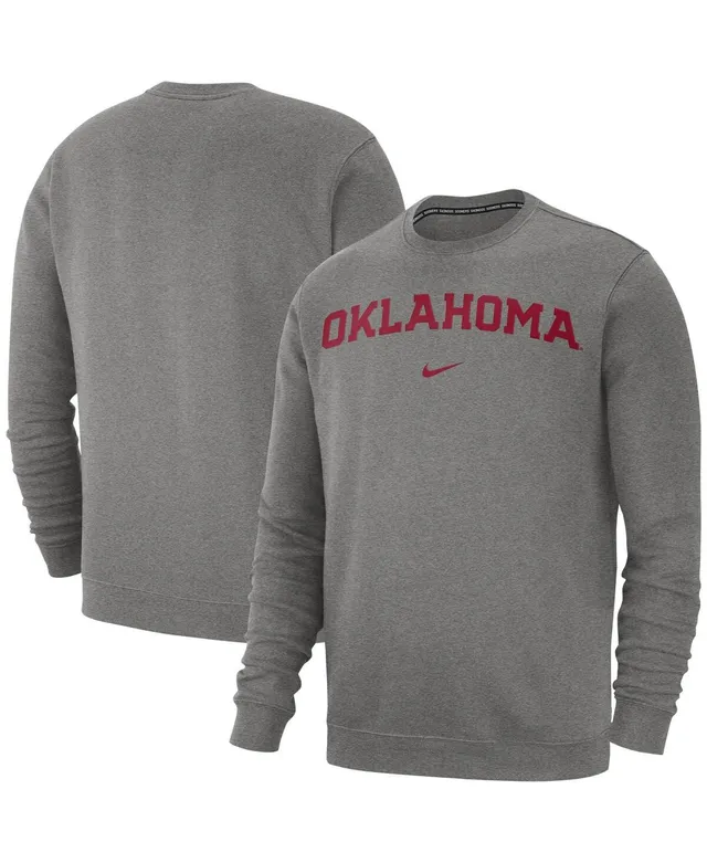 Men's Nike Anthracite Oklahoma Sooners Primary Logo Club Fleece