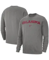 Men's Nike Heather Gray Oklahoma Sooners Club Fleece Sweatshirt