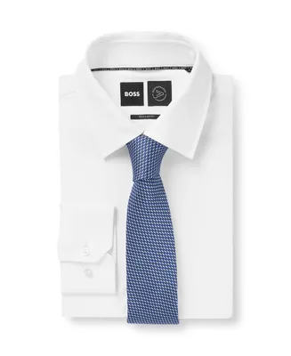 Boss by Hugo Boss Men's Micro Pattern Silk-Jacquard Tie