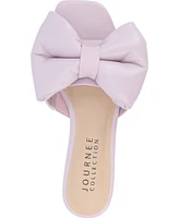 Journee Collection Women's Fayre Oversized Bow Flat Sandals