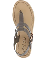 Journee Collection Women's Bianca Double Buckle Platform Wedge Sandals