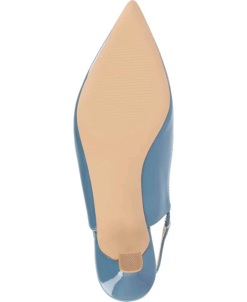 Journee Collection Women's Paulina Wide Width Kitten Heel Slingback Pumps