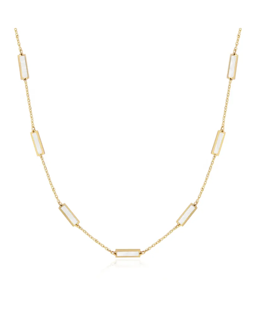 The Lovery Mother of Pearl Bar Chain Necklace