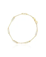 The Lovery Mother of Pearl Bar Chain Bracelet