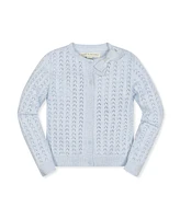 Hope & Henry Girls' Point Elle Bow Cardigan