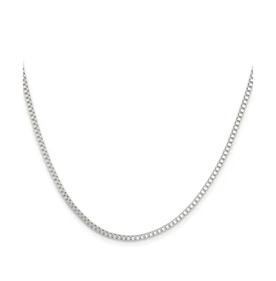 Chisel Stainless Steel Polished 2mm Box Chain Necklace