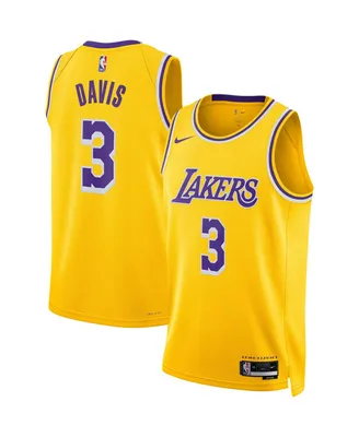 Men's and Women's Nike Anthony Davis Gold Los Angeles Lakers Swingman Jersey - Icon Edition