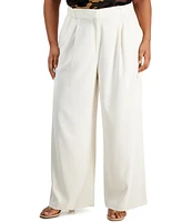 Bar Iii Trendy Plus Wide-Leg Cargo Pants, Created for Macy's