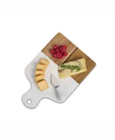 Hic Kitchen Maison Du Fromage 4-Piece Charcuterie Rectangular Cheese Board and Cheese Tools Set