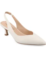 Journee Collection Women's Mikoa Slingback Pointed Toe Heels