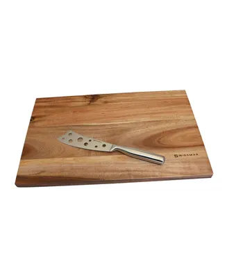 2 Piece Acacia Board and Cheese Knife Set