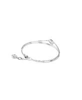 Swarovski White, Rhodium Plated or Rose Gold-Tone Meteora Bangle Bracelet