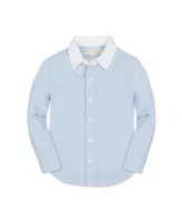 Hope & Henry Boys Organic Long Sleeve Pique Button-Down Shirt