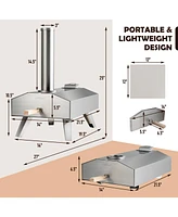 Portable Stainless Steel Outdoor Pizza Oven with 12 Inch Pizza Stone