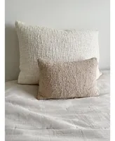 Cozy Cotton Beige Boucle 14x20 Pillow Cover