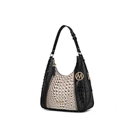 Mkf Collection Becket Faux Crocodile-Embossed Shoulder Bag by Mia K