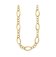 18k Yellow Gold Oval Link Toggle Necklace