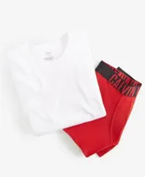 Calvin Klein Mens Cotton Classics 3 Pk. Crewneck T Shirts Intense Power 3 Pk. Boxer Briefs