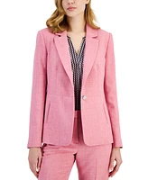 T Tahari Women's Single-Button Notched-Collar Blazer