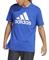 adidas Men's Essentials Single Jersey Big Logo Short Sleeve Crewneck T-Shirt