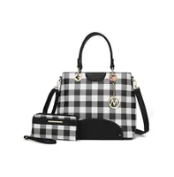 Mkf Collection Gabriella Checkers Handbag with Wallet by Mia K.