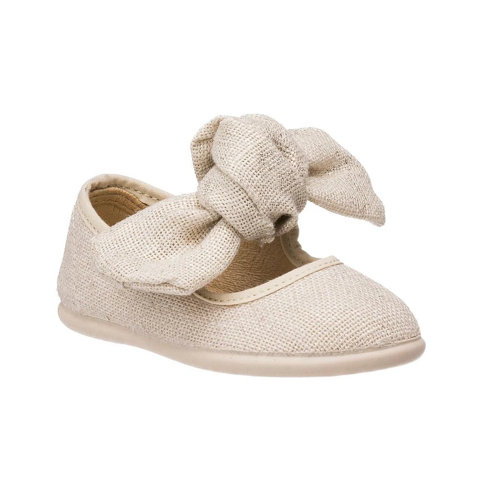 Elephantito Big Girls . Linen Bow Mary Jane