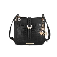 Mkf Collection Croco embossed Kiltienne crossbody bag for By Mia K