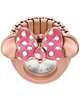 Fossil Women's Disney x Fossil Limited Edition Two-Hand Rose Gold-Tone Stainless Steel Watch Ring 16mm - Rose Gold