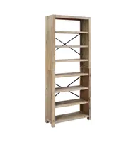 7-Tier Bookcase 31.5"x11.8"x78.7" Solid Wood Acacia