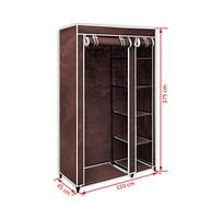 vidaXL Fabric Wardrobe Brown