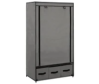 vidaXL Wardrobe Gray 34.3"x19.3"x62.6" Fabric