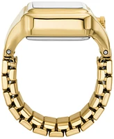 Fossil Women's Raquel Two-Hand Gold-Tone Stainless Steel Ring Watch 14mm