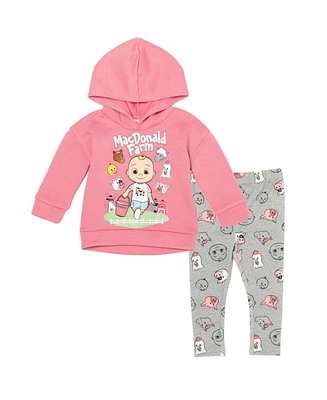 CoComelon Jj Fleece Pullover Hoodie and Pants Outfit Set Toddler| Child Girls