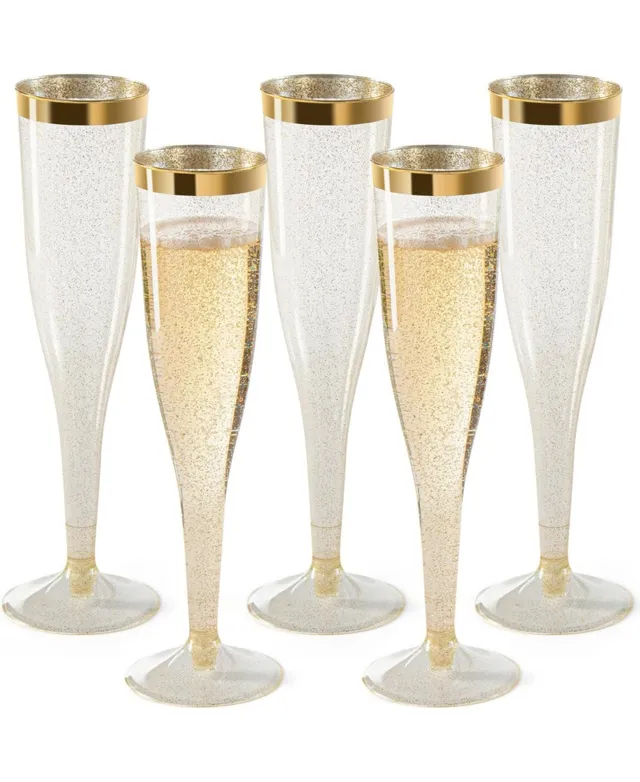 Chateau Fine Tableware 36 Pack Plastic Stemless Champagne Flutes